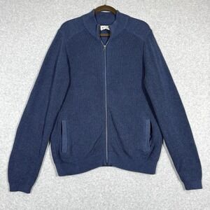 Pact Organic Sweater Mens Large Full Zip Cardigan Knit Pockets Organic Cotton